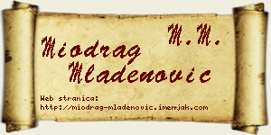 Miodrag Mladenović vizit kartica